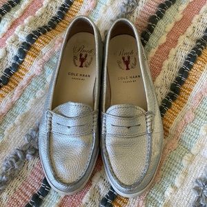 Cole Haan Silver Loafers